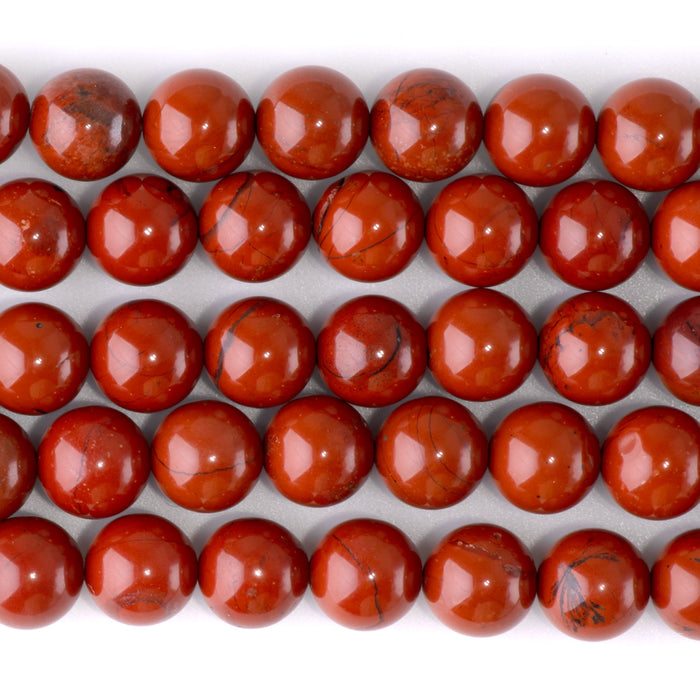 Red Jasper 10mm Round - 15-16 Inch