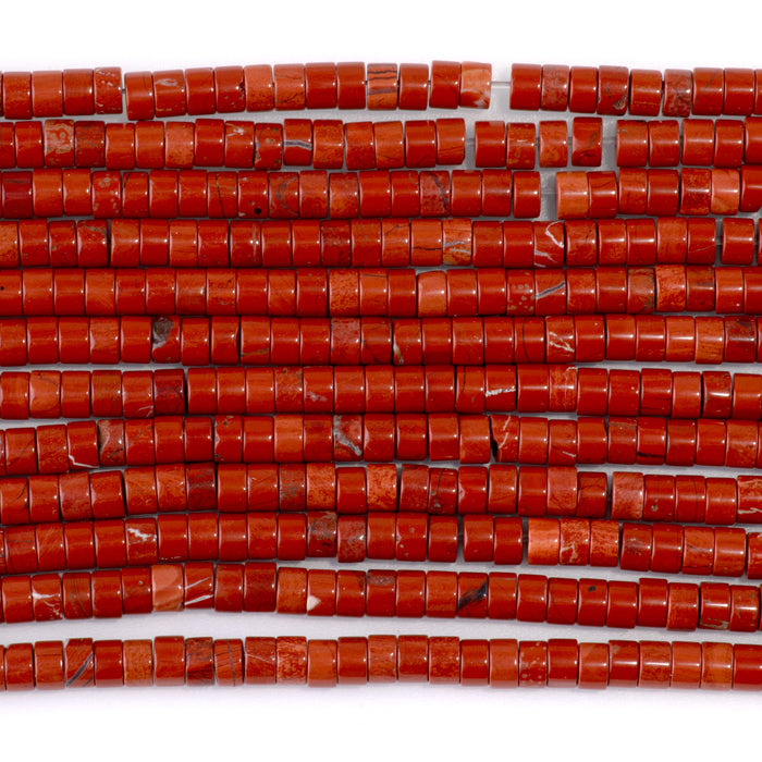 Red Jasper 2x4mm Heishi - 15-16 Inch