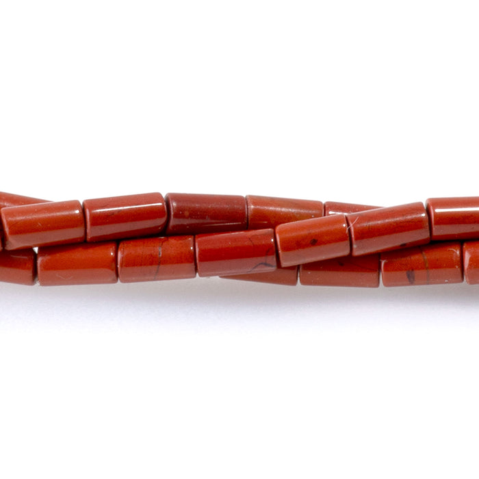 Red Jasper 2x4mm Tube - 15-16 Inch