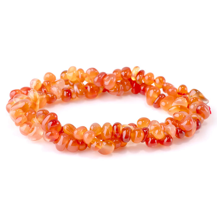 Red Agate (Carnelian) 6-9mm Chip - 15-16 Inch