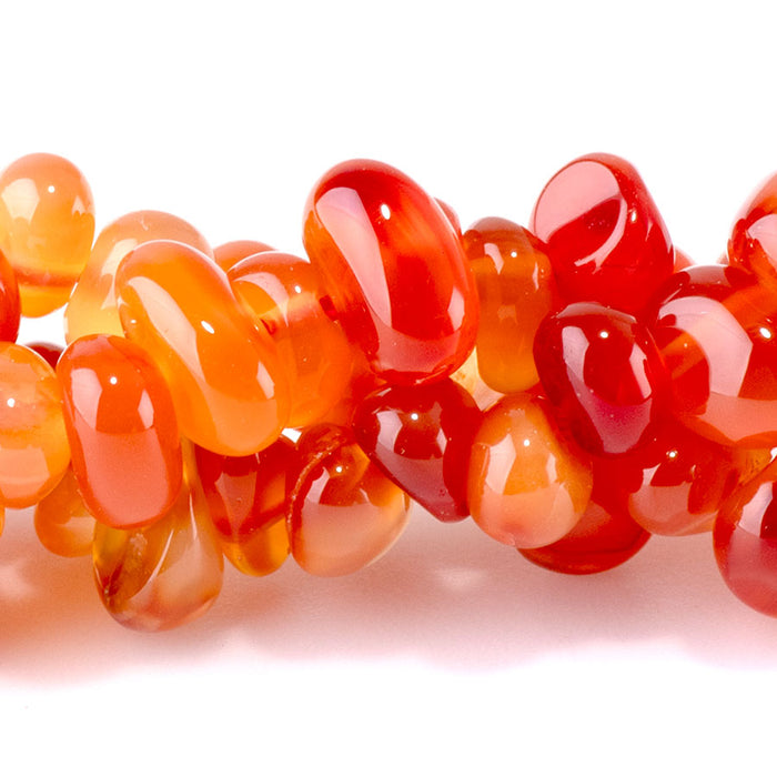 Red Agate (Carnelian) 6-9mm Chip - 15-16 Inch