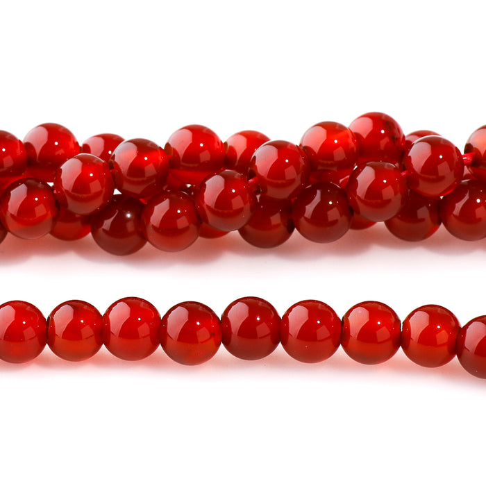 Carnelian 6mm Round - Large Hole Beads