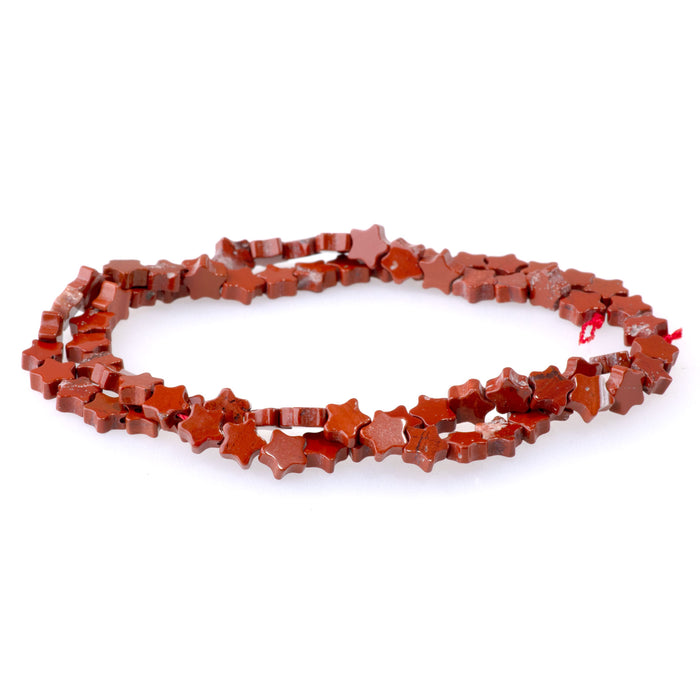 Red Jasper 6mm Star - 15-16 Inch