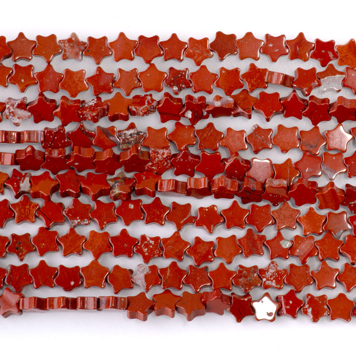 Red Jasper 6mm Star - 15-16 Inch