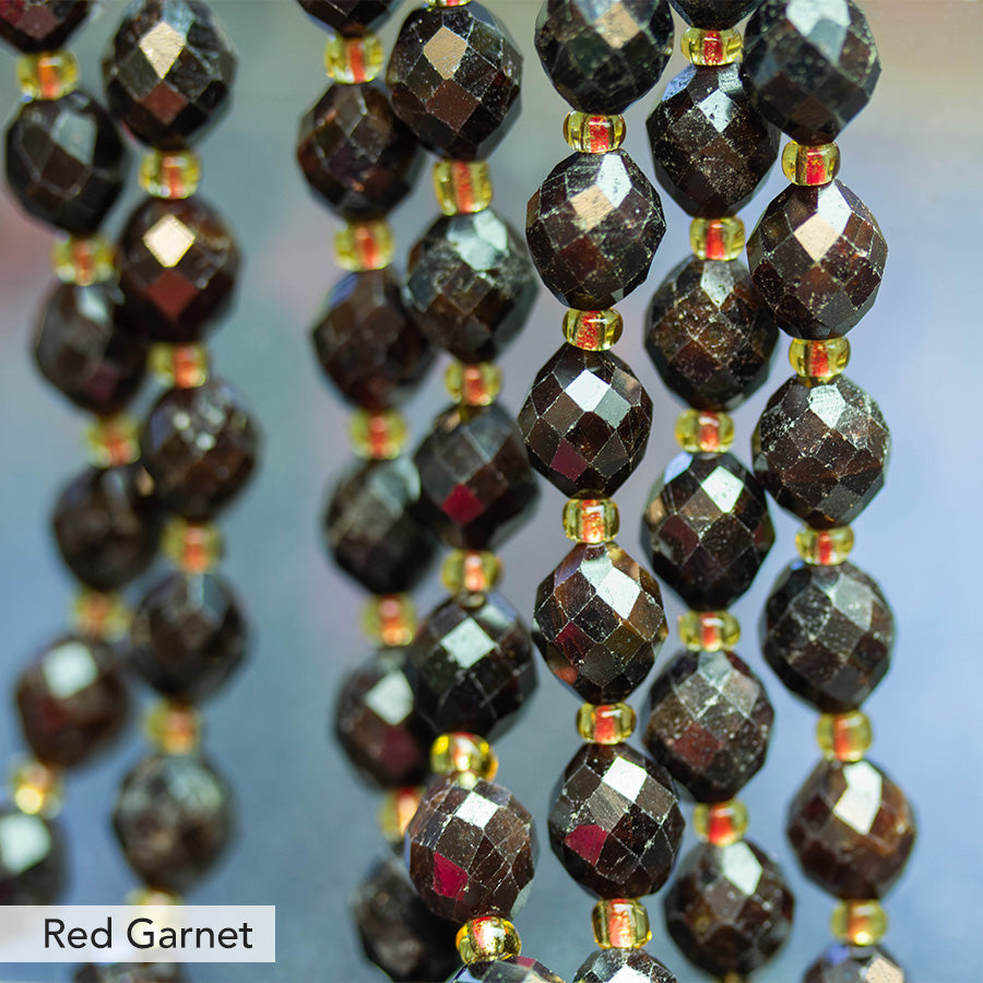 New Faceted Gemstone Egg Beads