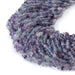 This is a Dakota Stones 4mm Rainbow Fluorite Gemstone strand with A grade microfaceted round beads in 15-16 inch strand.