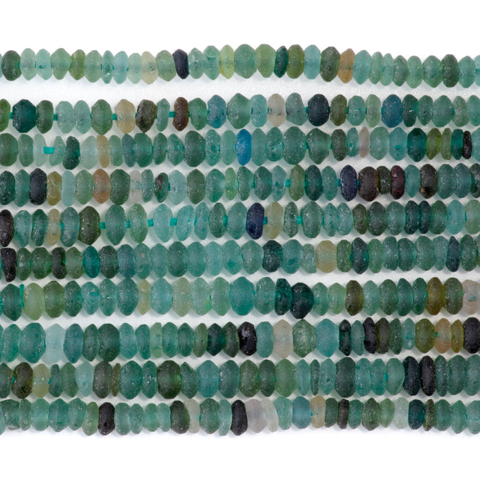 Roman Glass 4-5mm Irregular Rondelle - 14-15 Inch