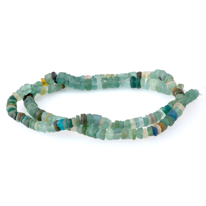 Roman Glass 5-6mm Irregular Heishi - 14-15 Inch