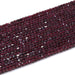 This is a Dakota Stones 3mm Red Garnet Gemstone strand with A grade table-cut cube beads in 15-16 inch strand.