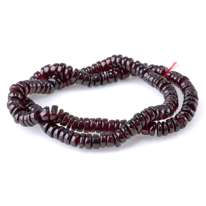 Red Garnet 4x6mm Irregular Tyre - 15-16 Inch