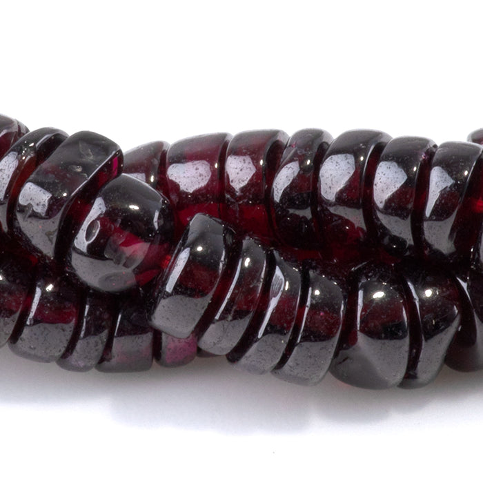 Red Garnet 4x6mm Irregular Tyre - 15-16 Inch