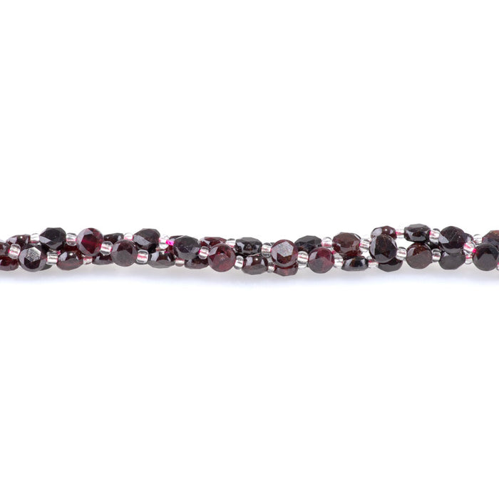 Red Garnet 6mm Star Cut Coin A Grade - 15-16 Inch