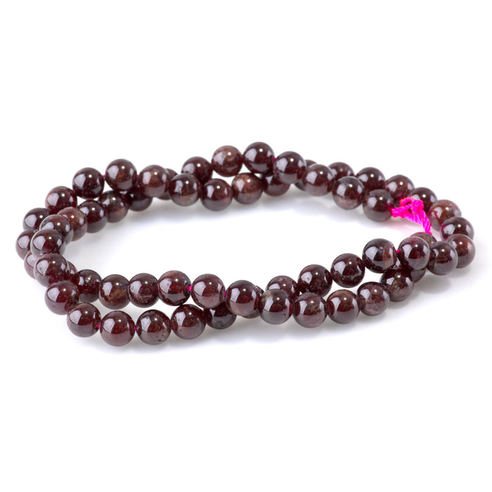 Red Garnet 6mm Round - 15-16 Inch