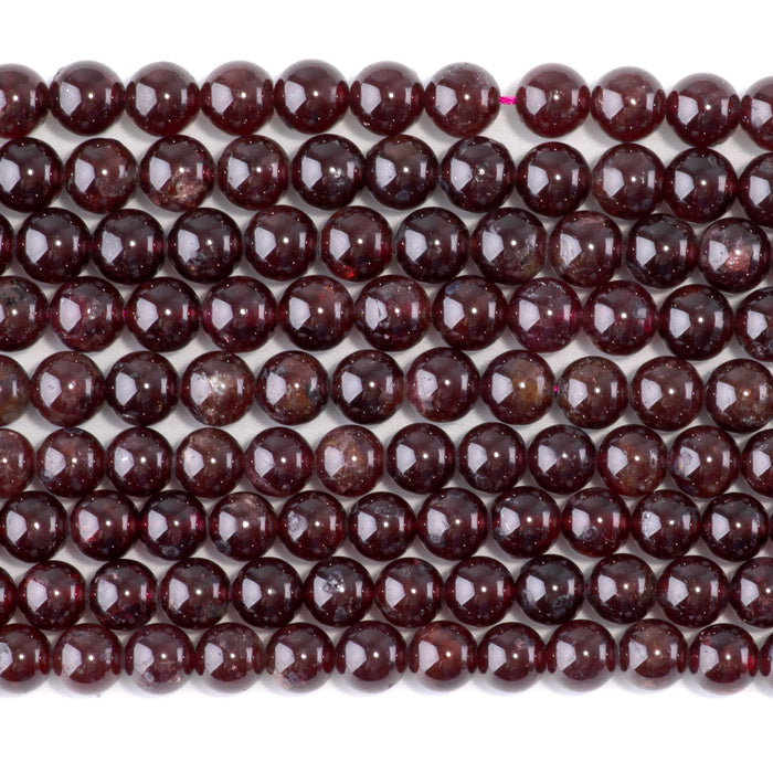 Red Garnet 6mm Round - 15-16 Inch