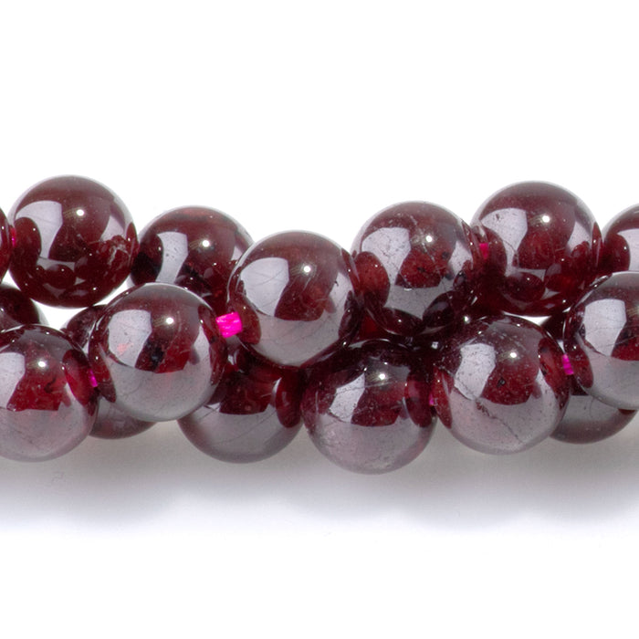 Red Garnet 6mm Round AA Grade - 15-16 Inch