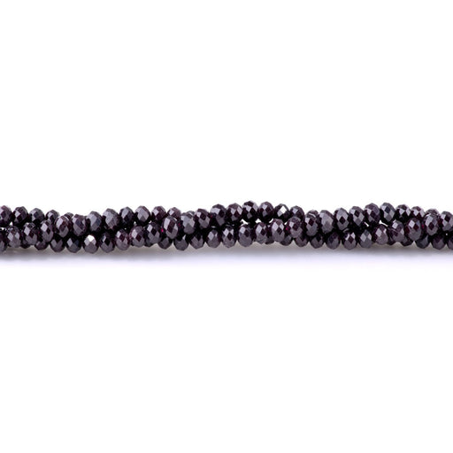 This is a Dakota Stones 4x6mm Red Garnet Gemstone strand with faceted rondelle beads in 15-16 inch strand.