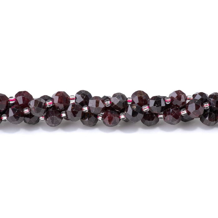 Red Garnet 7x8mm Faceted Nugget - 15-16 Inch