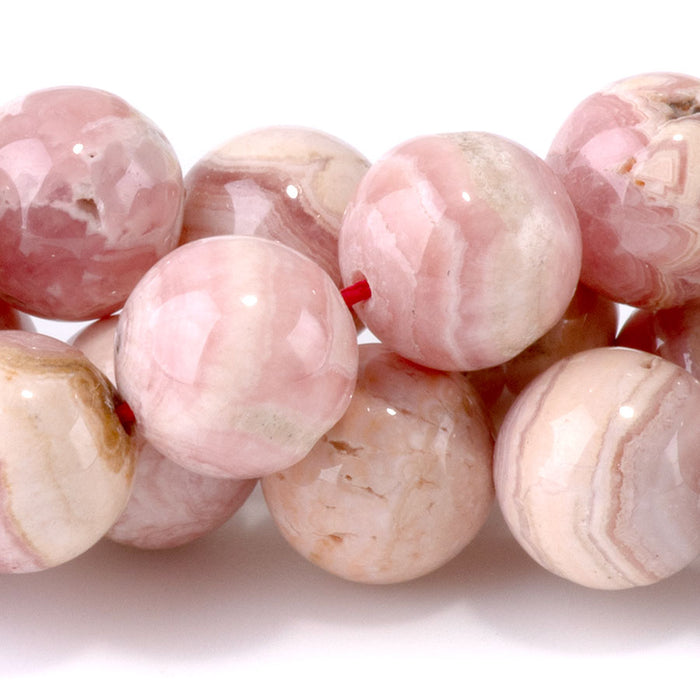 Rhodochrosite 10mm Round - 15-16 Inch