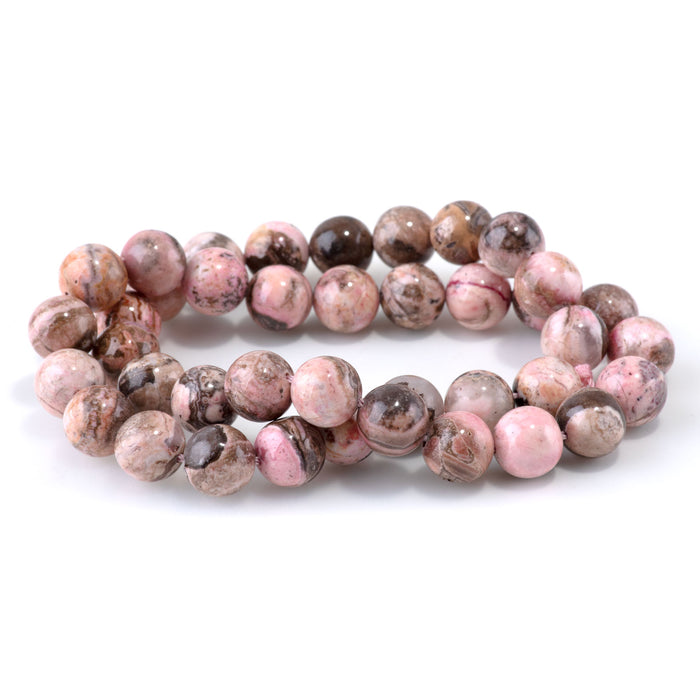 Peruvian Rhodochrosite 10mm Round - 15-16 Inch