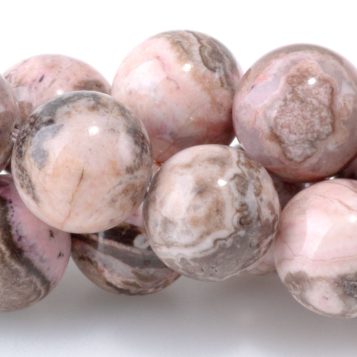 Peruvian Rhodochrosite 10mm Round - 15-16 Inch