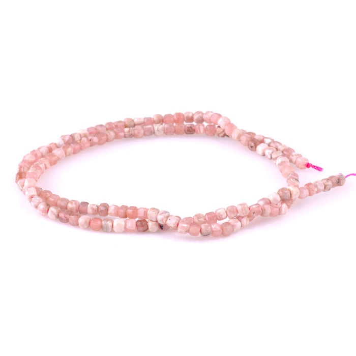 Rhodochrosite 3mm Cube Table Cut - 15-16 Inch