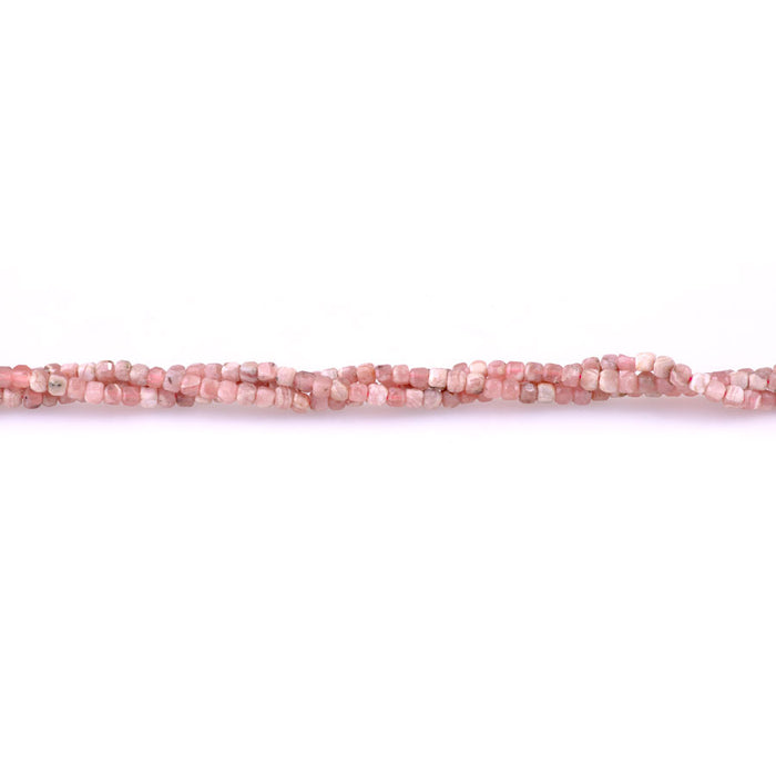 Rhodochrosite 3mm Cube Table Cut - 15-16 Inch