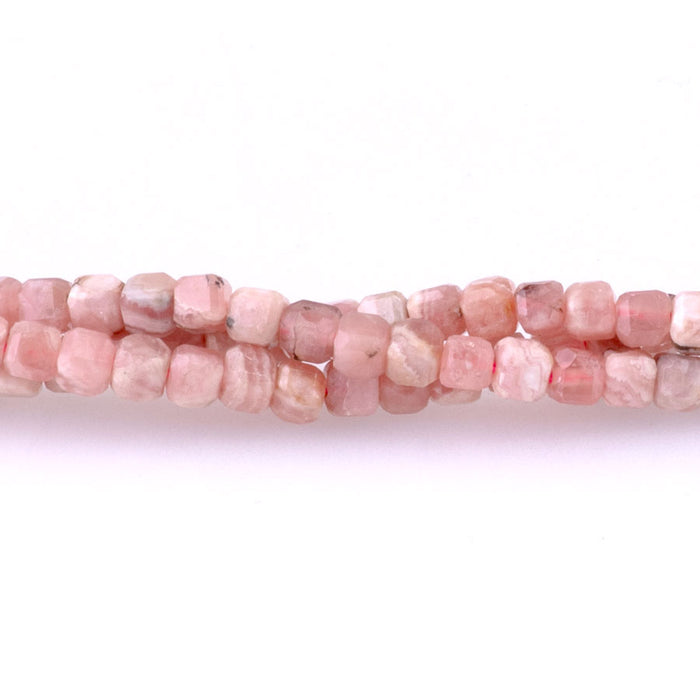 Rhodochrosite 3mm Cube Table Cut - 15-16 Inch