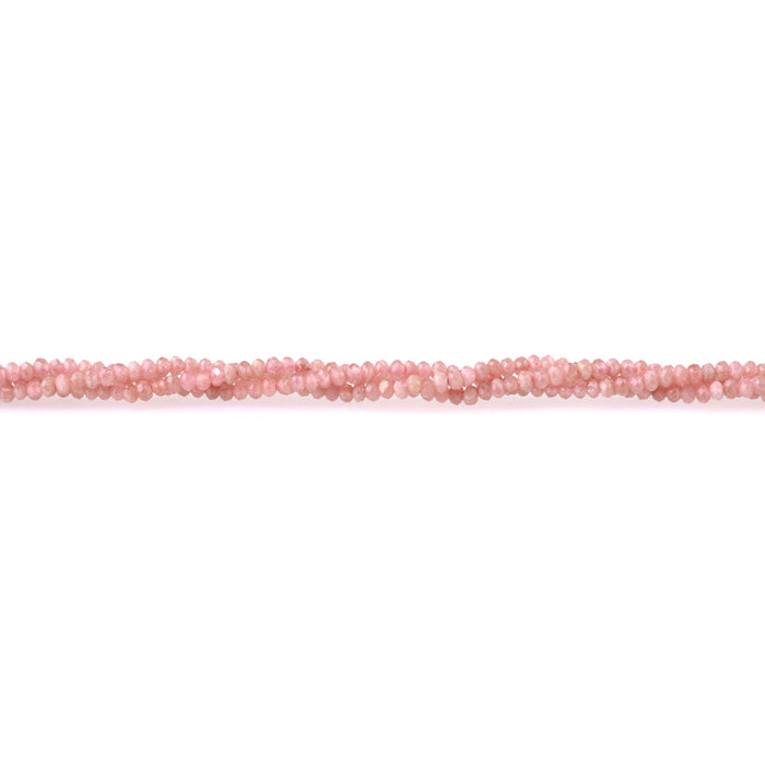 Rhodochrosite 2x3mm Microfaceted Rondelle AA Grade - 15-16 Inch