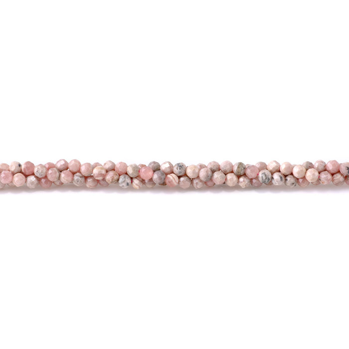 Rhodochrosite 4mm Round Faceted - 15-16 Inch