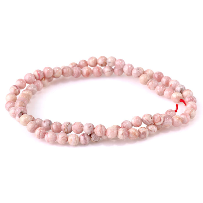 Rhodochrosite 5mm Round - 15-16 Inch