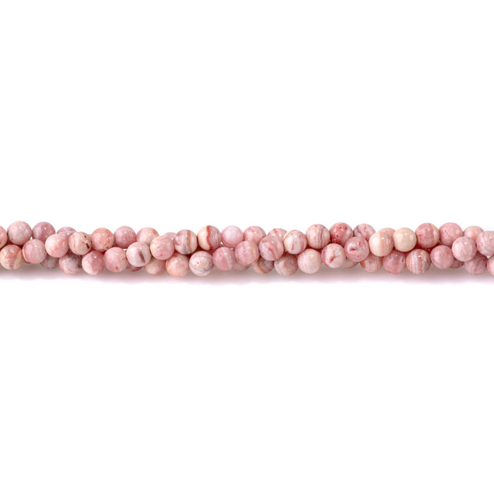 Rhodochrosite 5mm Round - 15-16 Inch