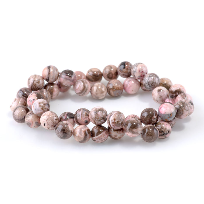 Peruvian Rhodochrosite 8mm Round - 15-16 Inch