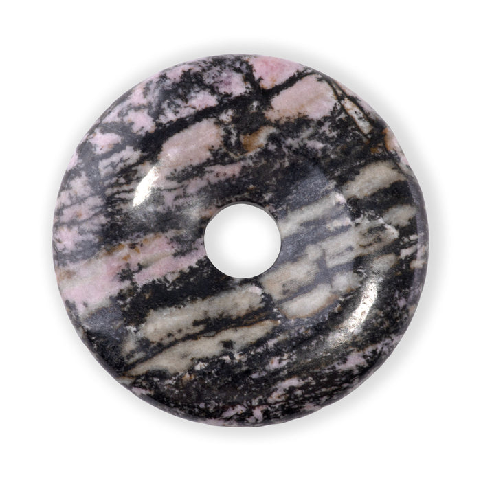 Rhodonite with Matrix 40mm Donut Pendant