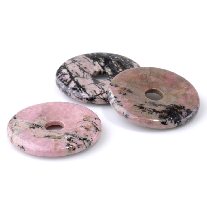 Rhodonite with Matrix 40mm Donut Pendant