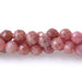 This is a Dakota Stones 4mm Rhodonite Gemstone strand with AA grade faceted round beads in 15-16 inch strand.