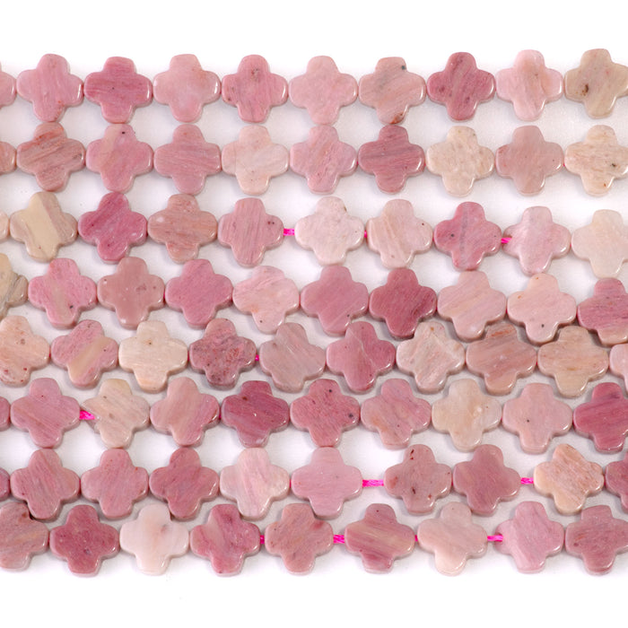 Rhodonite 8mm Cross - 15-16 Inch