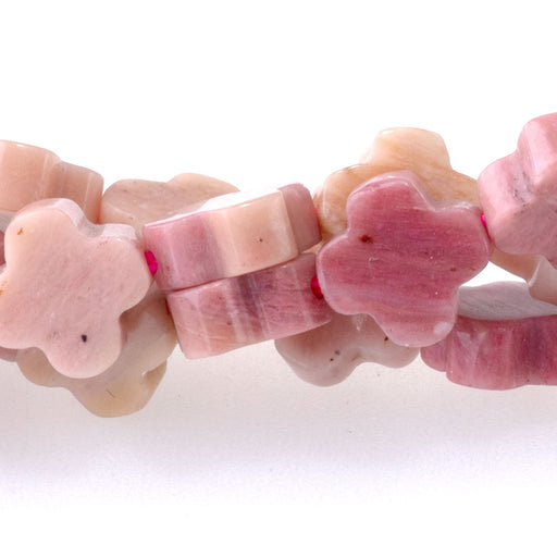 This is a Dakota Stones 8mm Rhodonite Gemstone strand with cross beads in 15-16 inch strand.