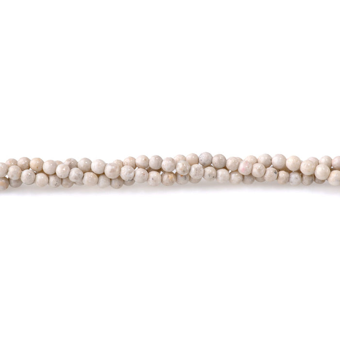 River Stone 4mm Round 15-16 Inch