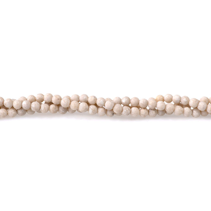 MATTE River Stone 4mm Round - 15-16 Inch