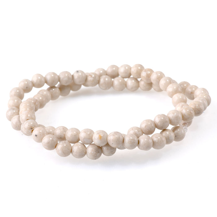 River Stone 6mm Round 15-16 Inch