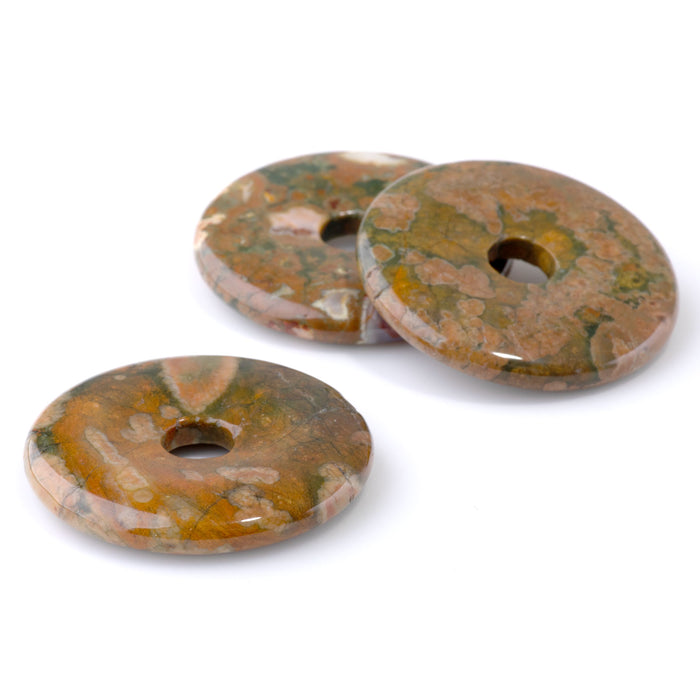 Rhyolite 40mm Donut Pendant