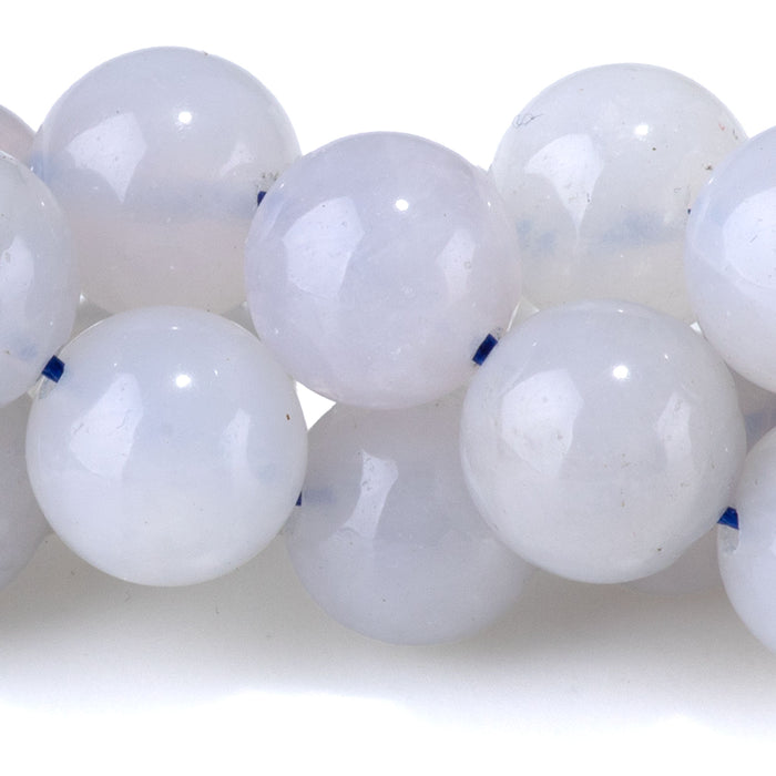 Blue Rose Quartz 10mm Round - 15-16 Inch