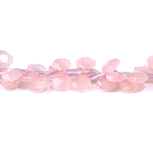 This is a Dakota Stones 13x15mm Rose Quartz Gemstone strand with faceted irregular tear drop beads in 15-16 inch strand.