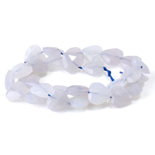 This is a Dakota Stones 14mm Rose Quartz Gemstone strand with faceted heart beads in 15-16 inch strand.