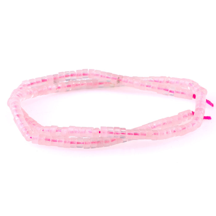 Rose Quartz 2x4mm Heishi - 15-16 Inch
