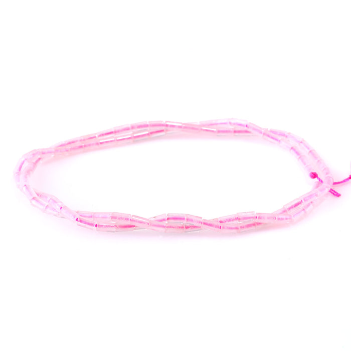 Rose Quartz 2x4mm Tube - 15-16 Inch