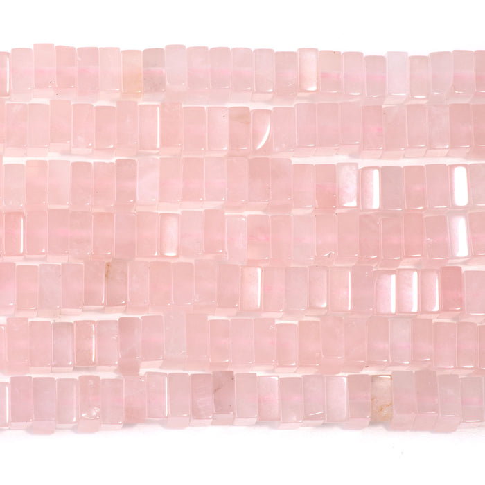 Rose Quartz 3x6mm Square Rondelle A Grade - 15-16 Inch