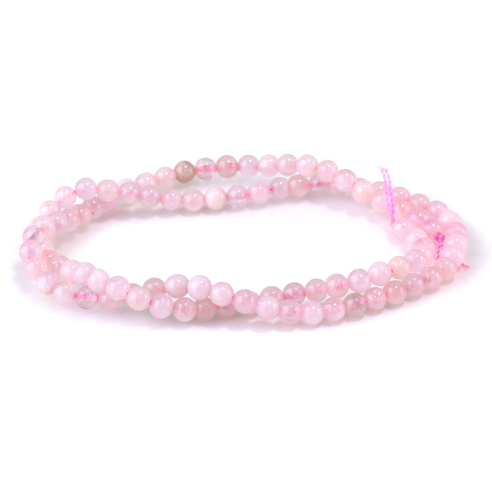 Rose Quartz 4mm Round Bead - 15-16 Inch
