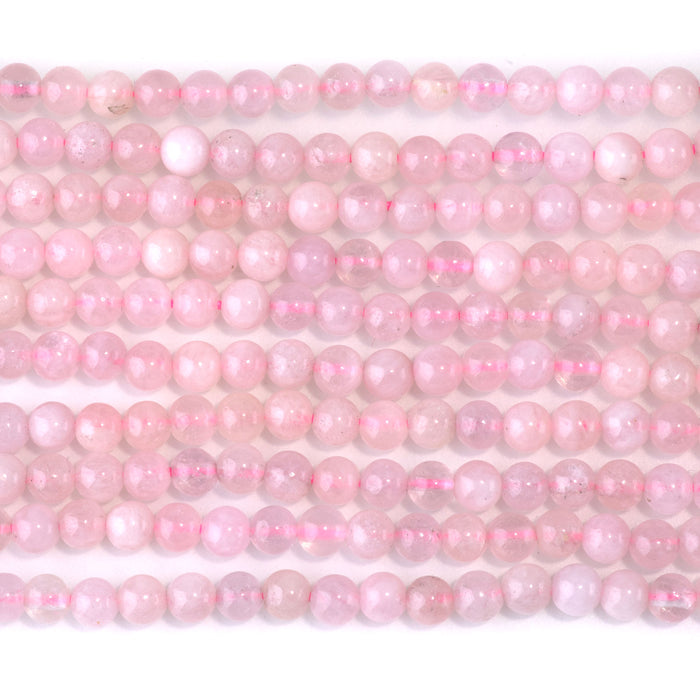 Rose Quartz 4mm Round Bead - 15-16 Inch