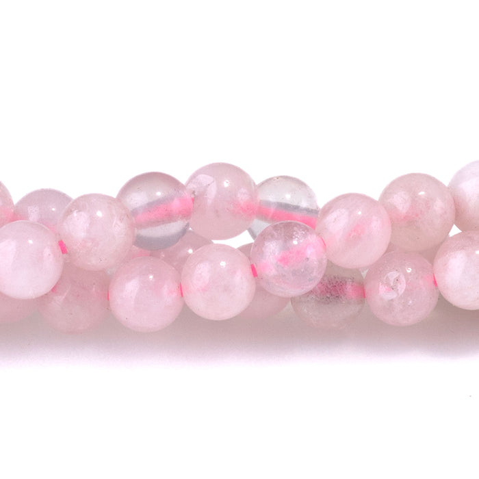 Rose Quartz 4mm Round Bead - 15-16 Inch